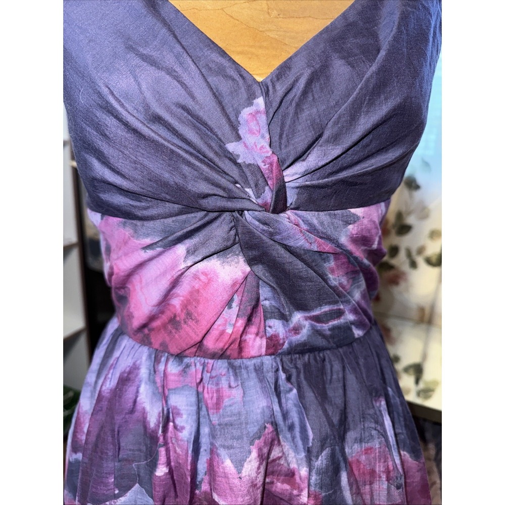 Neiman Marcus Target LELA ROSE Dress silk Sz 6 Watercolor Formal Prom Dress - Picture 2 of 10